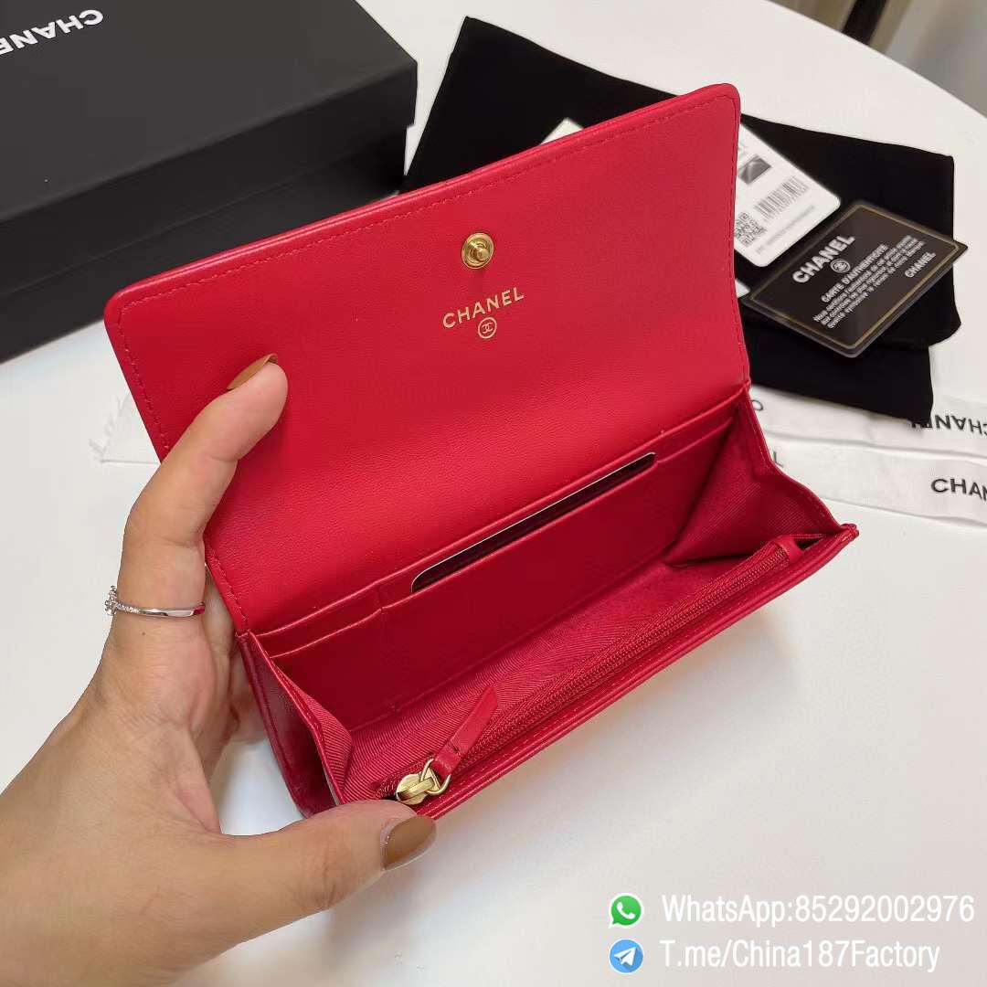 187 Factory Bags Chanel 19 Middle Cambon Wallet Red Shiny Lambskin Gold Tone Metal 06 187 Factory Bags Chanel 19 Middle Cambon Wallet Red Shiny Lambskin Gold Tone Metal 06