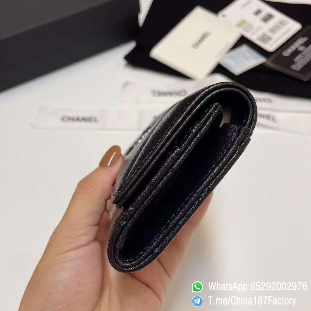 187 Factory Bags Chanel 19 Middle Wallet Black Shiny Lambskin Silver Tone Metal 05 187 Factory Bags Chanel 19 Middle Wallet Black Shiny Lambskin Silver Tone Metal 05