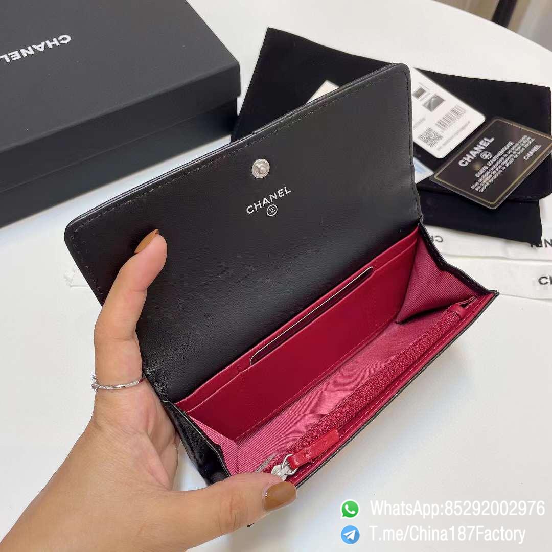 187 Factory Bags Chanel 19 Middle Wallet Black Shiny Lambskin Silver Tone Metal 07 187 Factory Bags Chanel 19 Middle Wallet Black Shiny Lambskin Silver Tone Metal 07