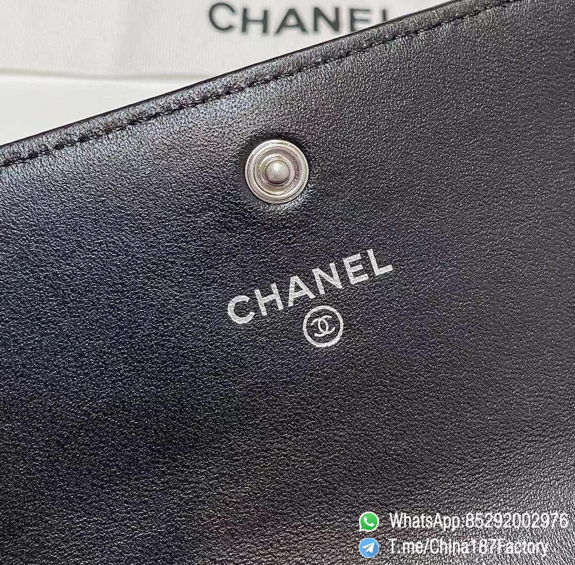 187 Factory Bags Chanel 19 Middle Wallet Black Shiny Lambskin Silver Tone Metal 08 187 Factory Bags Chanel 19 Middle Wallet Black Shiny Lambskin Silver Tone Metal 08