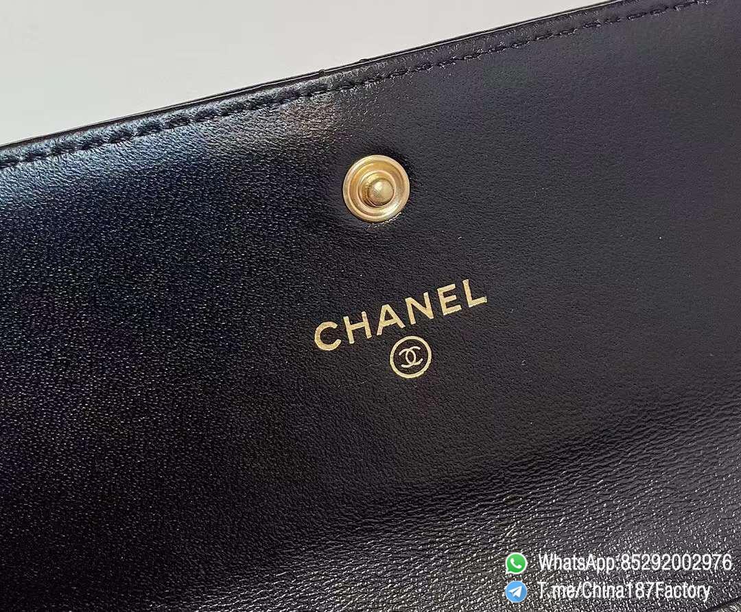 187 Factory Bags Chanel 19 Middle Wallet Snap Fastener Black Shiny Lambskin Gold Tone Metal 08 187 Factory Bags Chanel 19 Middle Wallet Snap Fastener Black Shiny Lambskin Gold Tone Metal 08