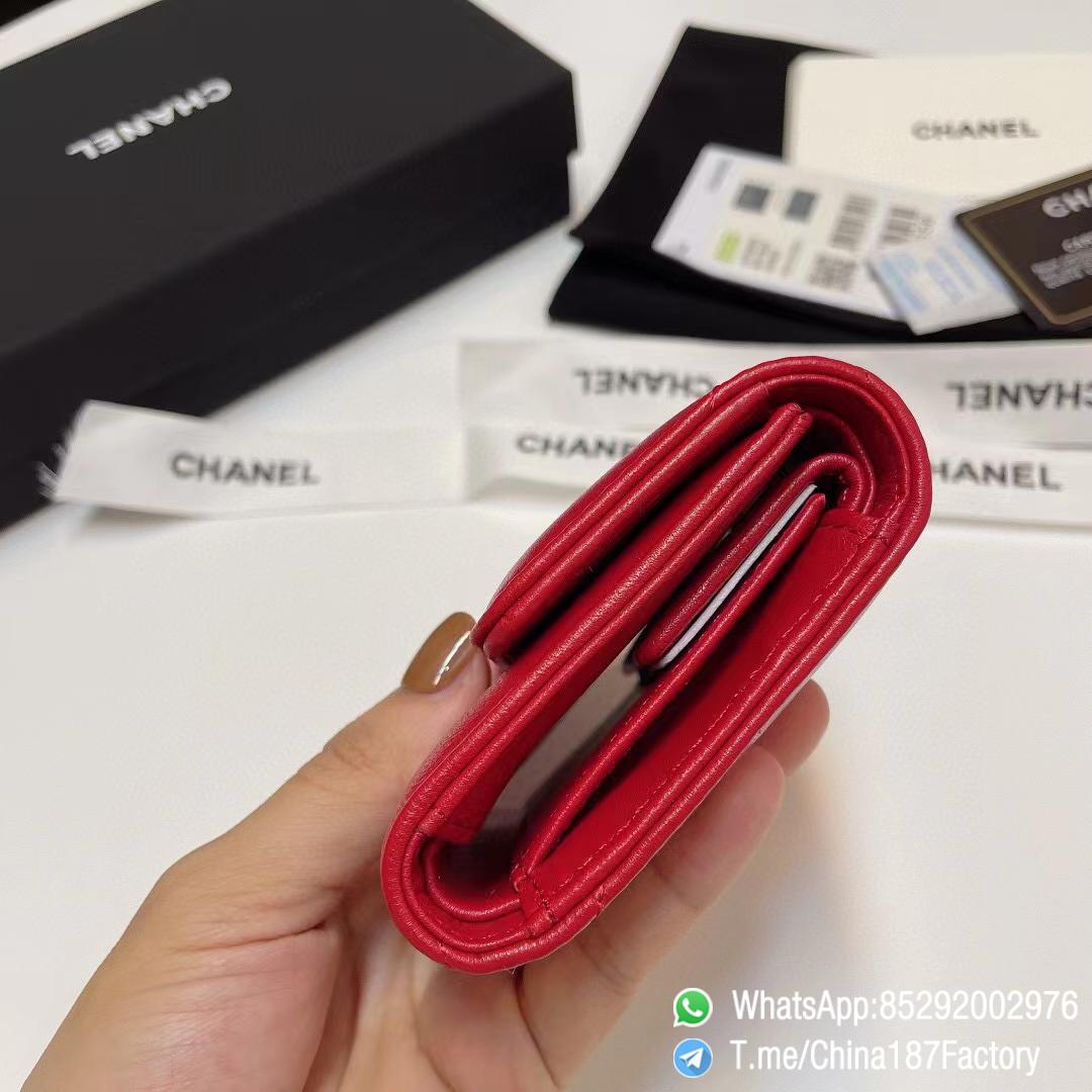 187 Factory Bags Chanel 19 Mini Three Fold Wallet Red Shiny Lambskin Gold Tone Metal 06 187 Factory Bags Chanel 19 Mini Three Fold Wallet Red Shiny Lambskin Gold Tone Metal 06
