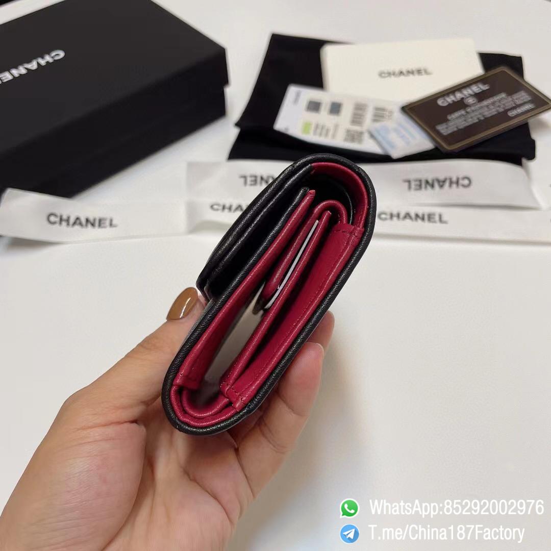 187 Factory Bags Chanel 19 Mini Wallet Black Shiny Lambskin Silver Tone Metal 06 187 Factory Bags Chanel 19 Mini Wallet Black Shiny Lambskin Silver Tone Metal 06