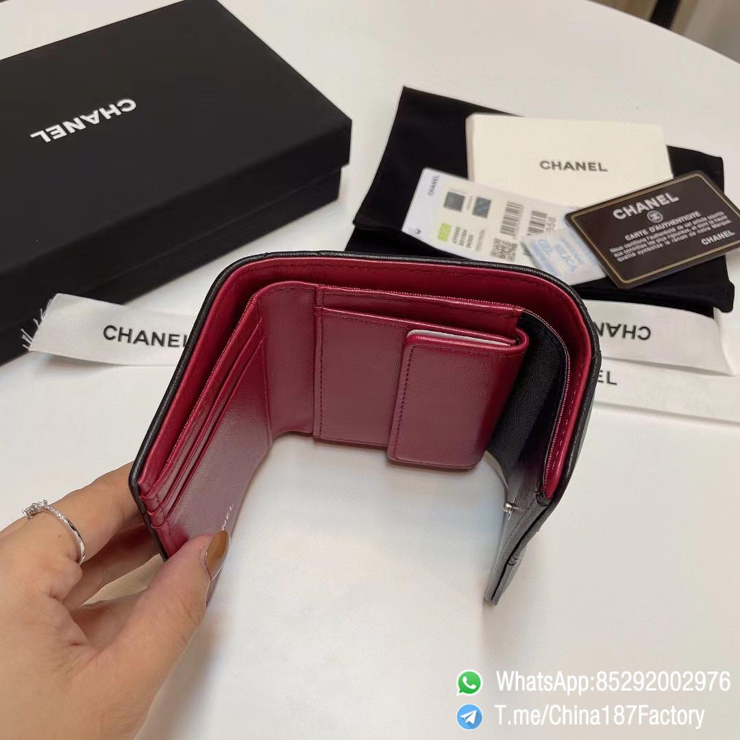 187 Factory Bags Chanel 19 Mini Wallet Black Shiny Lambskin Silver Tone Metal 08 187 Factory Bags Chanel 19 Mini Wallet Black Shiny Lambskin Silver Tone Metal 08