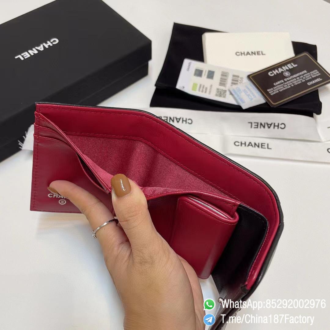 187 Factory Bags Chanel 19 Mini Wallet Black Shiny Lambskin Silver Tone Metal 09 187 Factory Bags Chanel 19 Mini Wallet Black Shiny Lambskin Silver Tone Metal 09