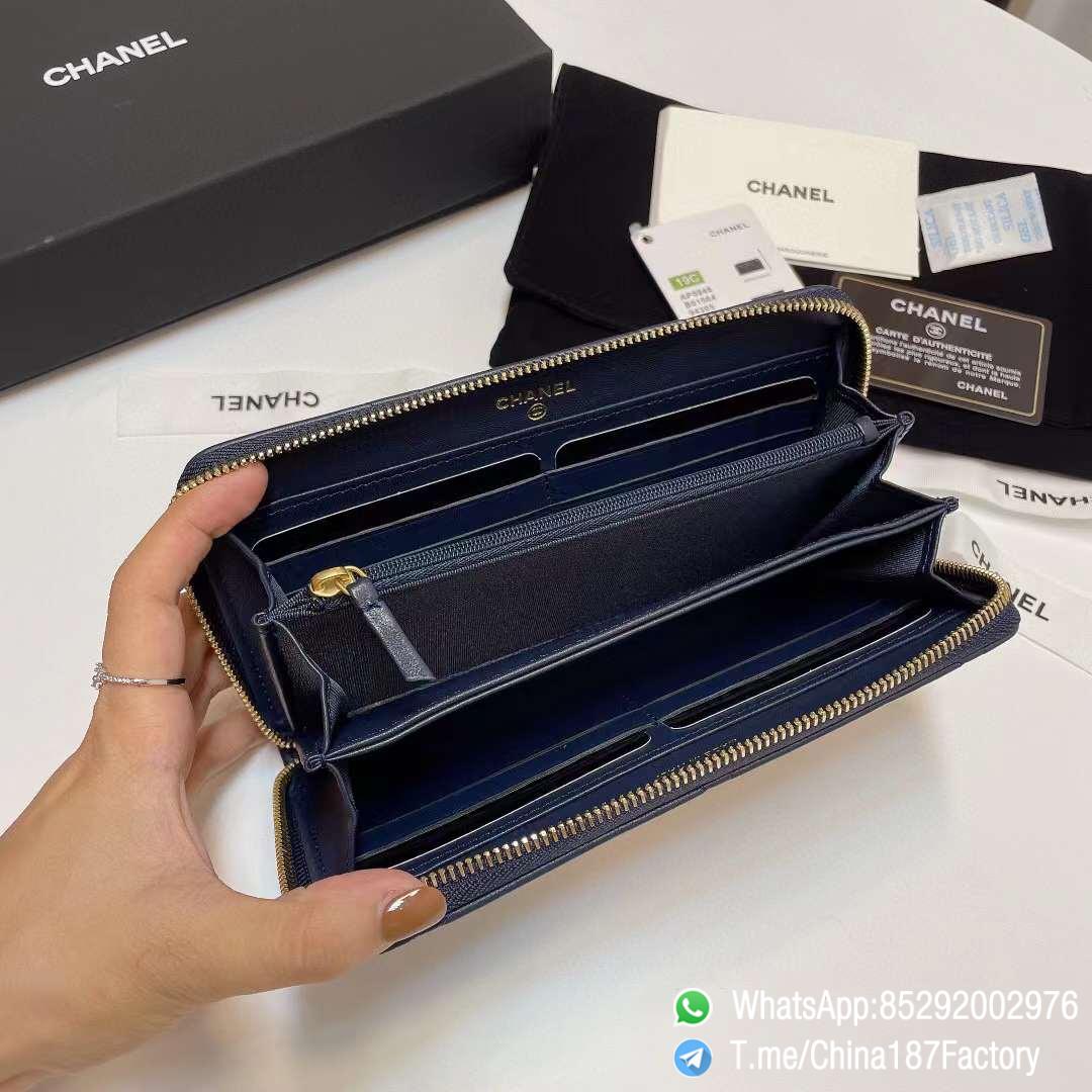 187 Factory Bags Chanel 19 Zipped Long Wallet Abysse Blue Shiny Lambskin Gold Tone Metal 06 187 Factory Bags Chanel 19 Zipped Long Wallet Abysse Blue Shiny Lambskin Gold Tone Metal 06