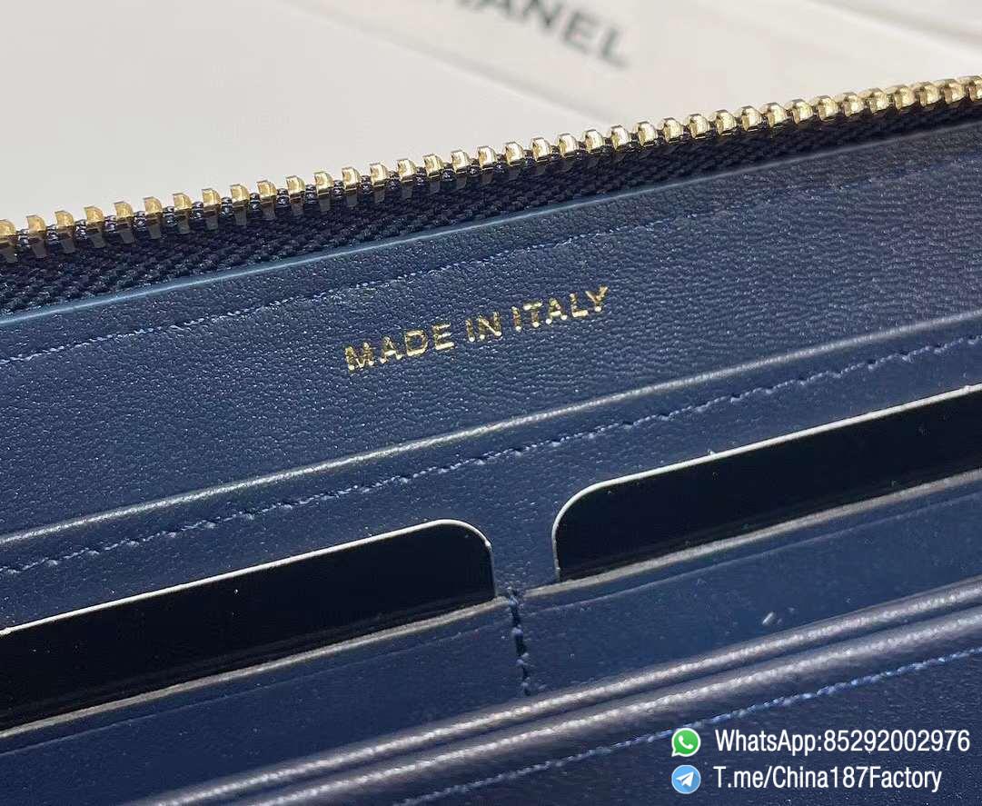 187 Factory Bags Chanel 19 Zipped Long Wallet Abysse Blue Shiny Lambskin Gold Tone Metal 08 187 Factory Bags Chanel 19 Zipped Long Wallet Abysse Blue Shiny Lambskin Gold Tone Metal 08