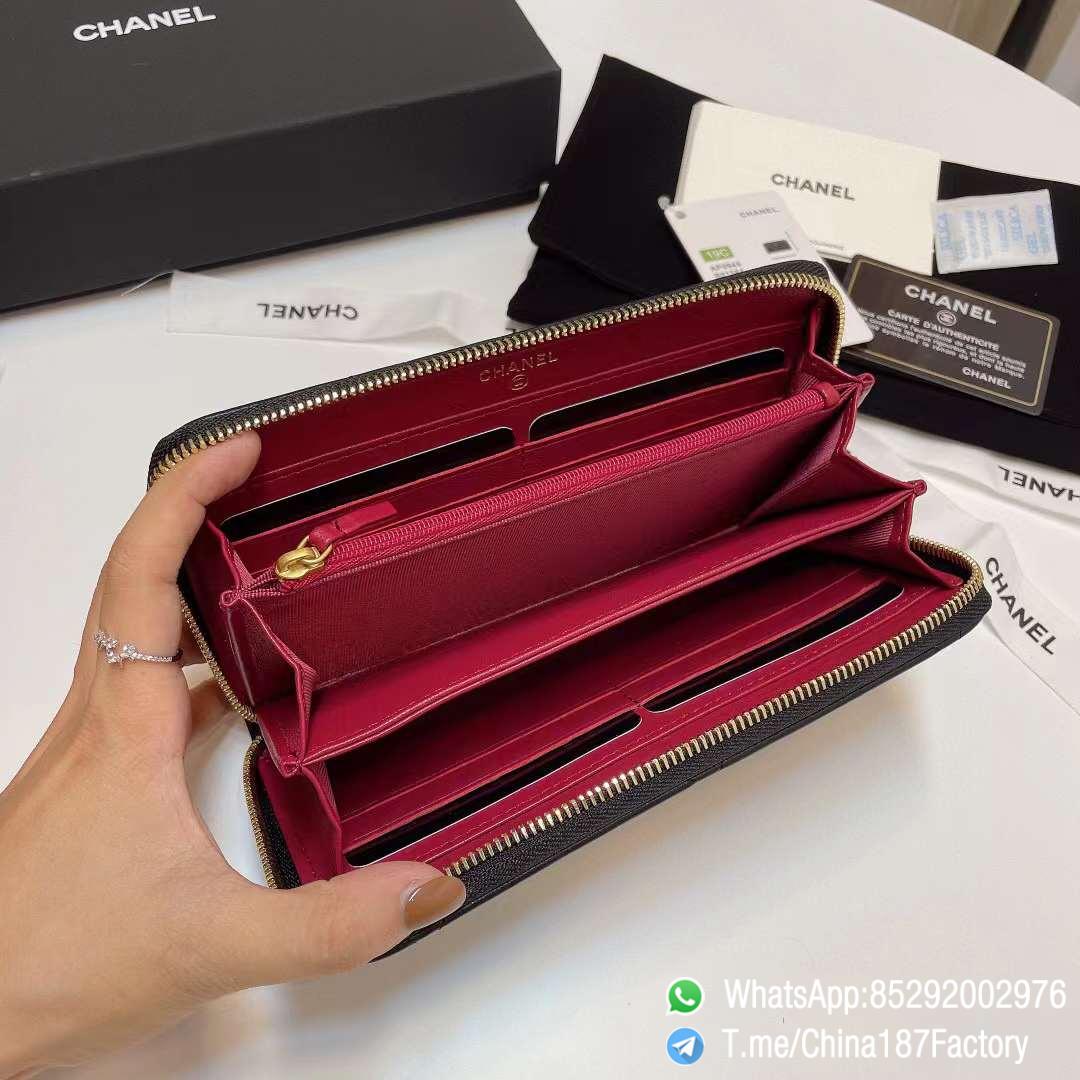 187 Factory Bags Chanel 19 Zipped Long Wallet Black Shiny Lambskin Gold Tone Metal 07 187 Factory Bags Chanel 19 Zipped Long Wallet Black Shiny Lambskin Gold Tone Metal 07