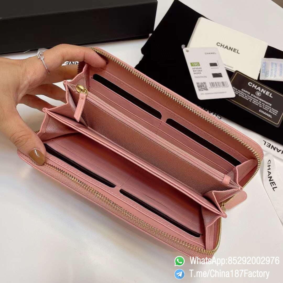 187 Factory Bags Chanel 19 Zipped Long Wallet Pink Shiny Lambskin Gold Tone Metal 07 187 Factory Bags Chanel 19 Zipped Long Wallet Pink Shiny Lambskin Gold Tone Metal 07