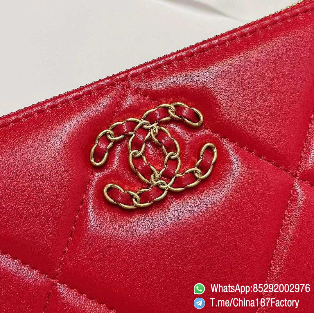 187 Factory Bags Chanel 19 Zipped Long Wallet Red Shiny Lambskin Gold Tone Metal 07 187 Factory Bags Chanel 19 Zipped Long Wallet Red Shiny Lambskin Gold Tone Metal 07