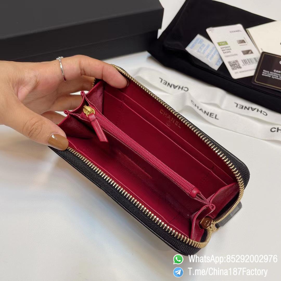 187 Factory Bags Chanel 19 Zipped Middle Wallet Black Shiny Lambskin Gold Tone Metal 07 187 Factory Bags Chanel 19 Zipped Middle Wallet Black Shiny Lambskin Gold Tone Metal 07