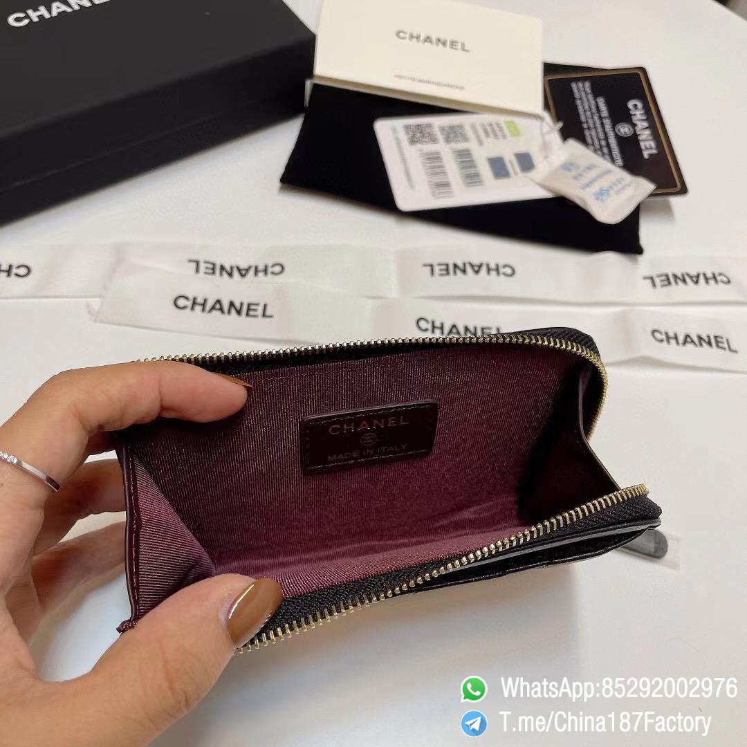187 Factory Bags Chanel Classic Zipped Coin Purse with Card Slots Black Shiny Lambskin Gold Tone Metal 08 187 Factory Bags Chanel Classic Zipped Coin Purse with Card Slots Black Shiny Lambskin Gold Tone Metal 08