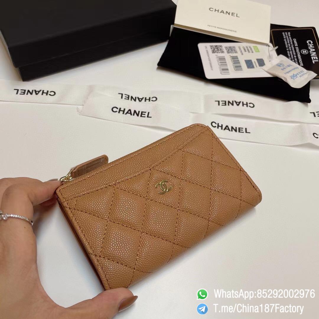 187 Factory Bags Chanel Classic Zipped Coin Purse with Card Slots Brown Grained Shiny Lambskin Gold Tone Metal 03 187 Factory Bags Chanel Classic Zipped Coin Purse with Card Slots Brown Grained Shiny Lambskin Gold Tone Metal 03