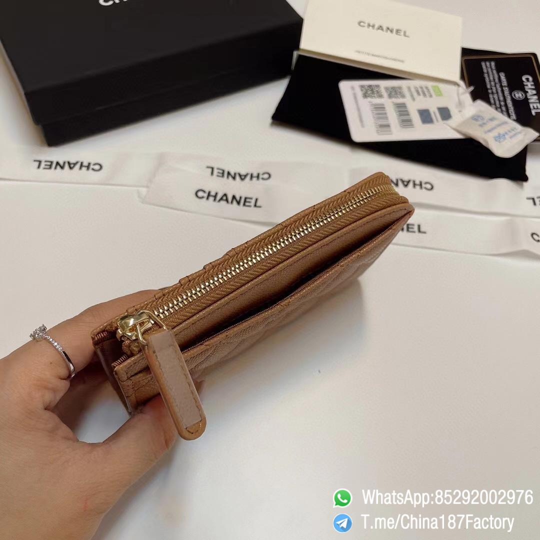 187 Factory Bags Chanel Classic Zipped Coin Purse with Card Slots Brown Grained Shiny Lambskin Gold Tone Metal 07 187 Factory Bags Chanel Classic Zipped Coin Purse with Card Slots Brown Grained Shiny Lambskin Gold Tone Metal 07