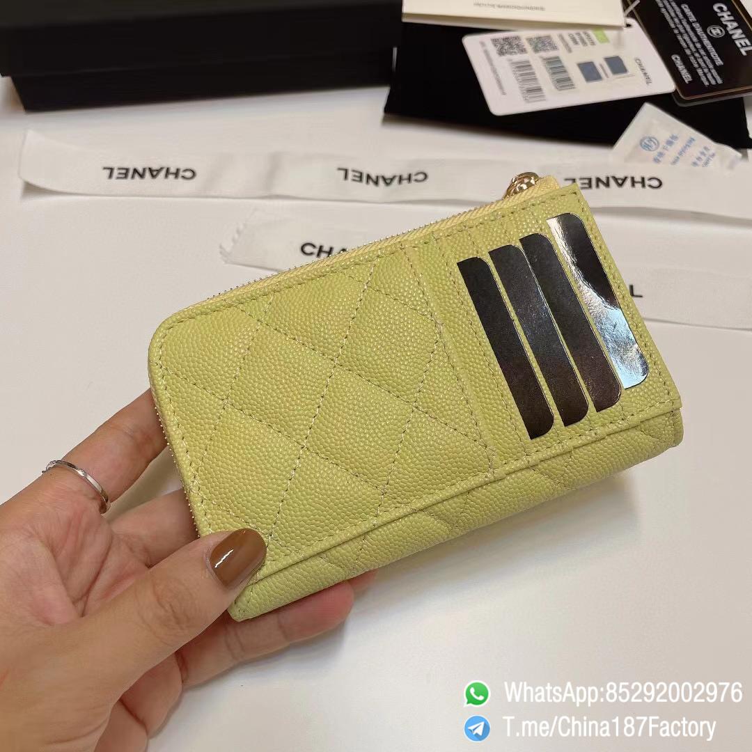 187 Factory Bags Chanel Classic Zipped Coin Purse with Card Slots Jaune Poussin Yellow Grained Shiny Lambskin Gold Tone Metal 05 187 Factory Bags Chanel Classic Zipped Coin Purse with Card Slots Jaune Poussin Yellow Grained Shiny Lambskin Gold Tone Metal 05