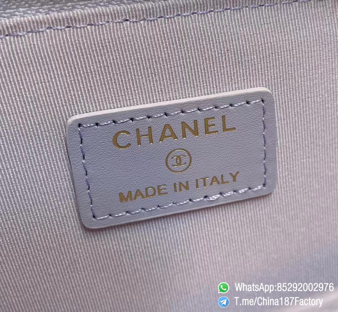 187 Factory Bags Chanel Classic Zipped Coin Purse with Card Slots Lilac Purple Grained Shiny Lambskin Gold Tone Metal 09 187 Factory Bags Chanel Classic Zipped Coin Purse with Card Slots Lilac Purple Grained Shiny Lambskin Gold Tone Metal 09