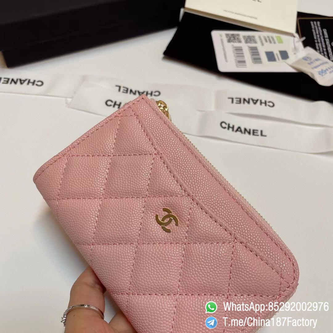 187 Factory Bags Chanel Classic Zipped Coin Purse with Card Slots Pink Grained Shiny Lambskin Gold Tone Metal 05 187 Factory Bags Chanel Classic Zipped Coin Purse with Card Slots Pink Grained Shiny Lambskin Gold Tone Metal 05