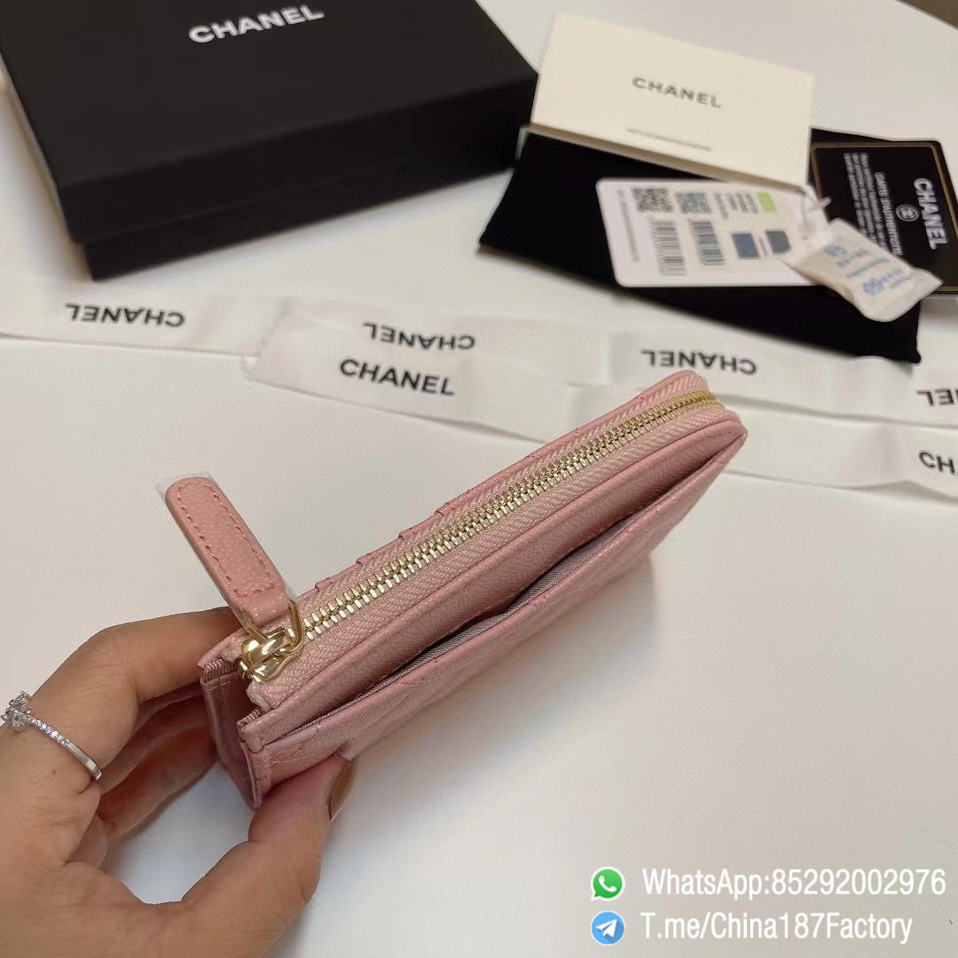 187 Factory Bags Chanel Classic Zipped Coin Purse with Card Slots Pink Grained Shiny Lambskin Gold Tone Metal 07 187 Factory Bags Chanel Classic Zipped Coin Purse with Card Slots Pink Grained Shiny Lambskin Gold Tone Metal 07