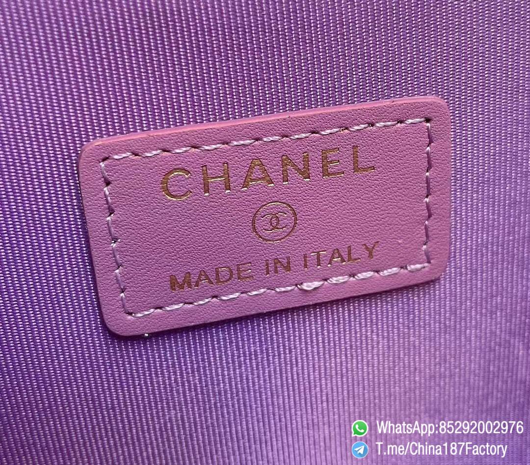 187 Factory Bags Chanel Classic Zipped Coin Purse with Card Slots Purple Grained Shiny Lambskin Gold Tone Metal 09 187 Factory Bags Chanel Classic Zipped Coin Purse with Card Slots Purple Grained Shiny Lambskin Gold Tone Metal 09