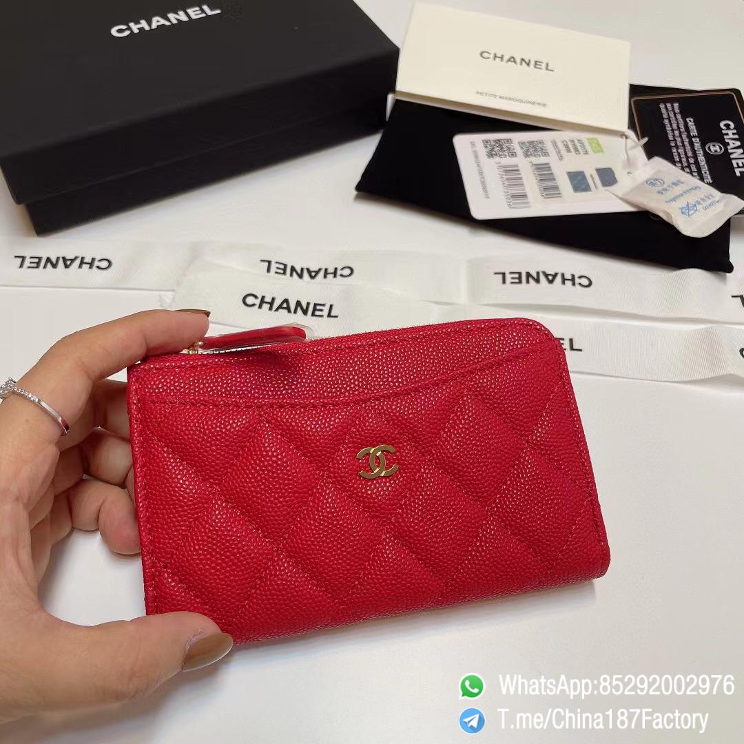 187 Factory Bags Chanel Classic Zipped Coin Purse with Card Slots Red Grained Shiny Lambskin Gold Tone Metal 01 187 Factory Bags Chanel Classic Zipped Coin Purse with Card Slots Red Grained Shiny Lambskin Gold Tone Metal 01