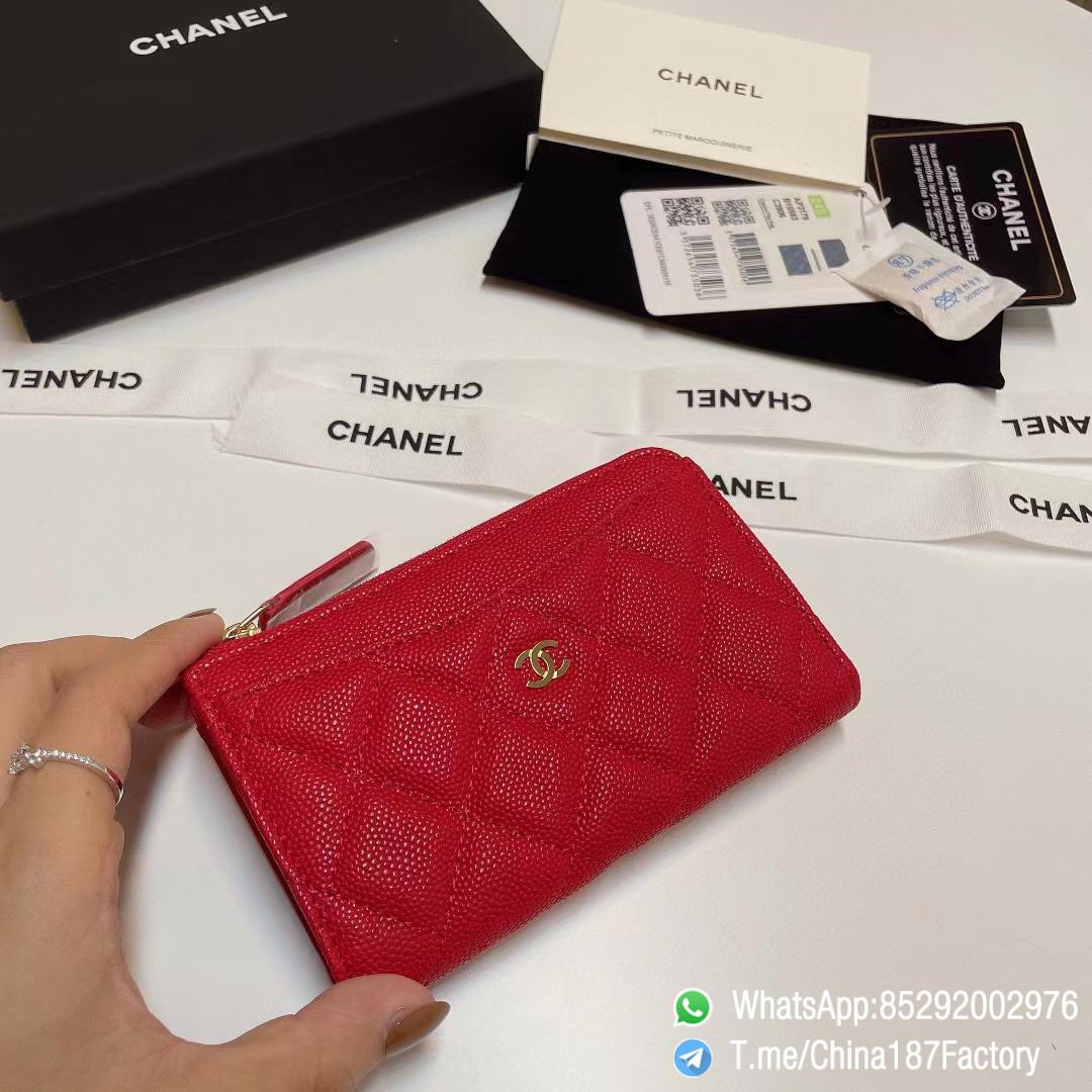 187 Factory Bags Chanel Classic Zipped Coin Purse with Card Slots Red Grained Shiny Lambskin Gold Tone Metal 02 187 Factory Bags Chanel Classic Zipped Coin Purse with Card Slots Red Grained Shiny Lambskin Gold Tone Metal 02