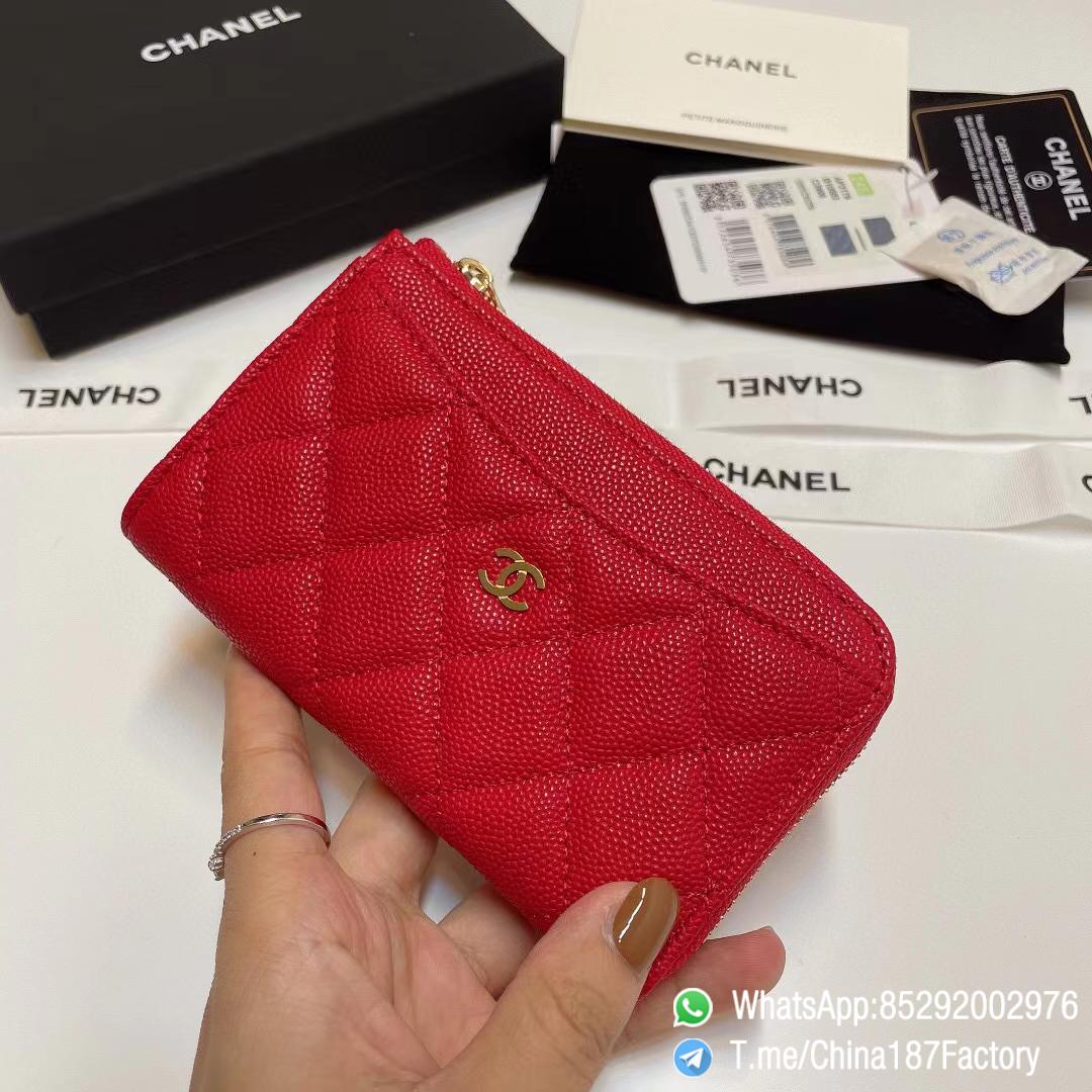 187 Factory Bags Chanel Classic Zipped Coin Purse with Card Slots Red Grained Shiny Lambskin Gold Tone Metal 03 187 Factory Bags Chanel Classic Zipped Coin Purse with Card Slots Red Grained Shiny Lambskin Gold Tone Metal 03