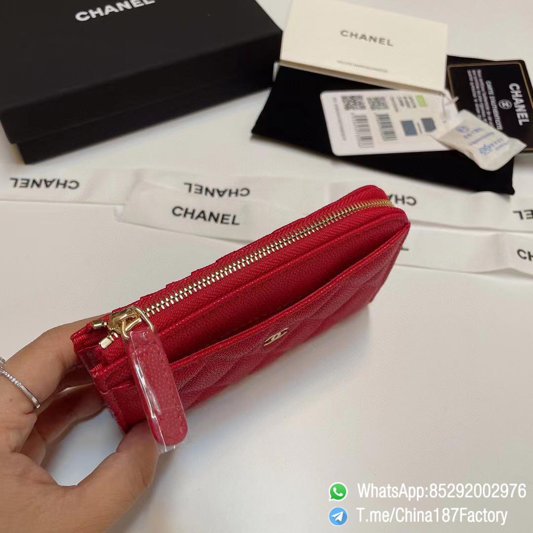 187 Factory Bags Chanel Classic Zipped Coin Purse with Card Slots Red Grained Shiny Lambskin Gold Tone Metal 07 187 Factory Bags Chanel Classic Zipped Coin Purse with Card Slots Red Grained Shiny Lambskin Gold Tone Metal 07