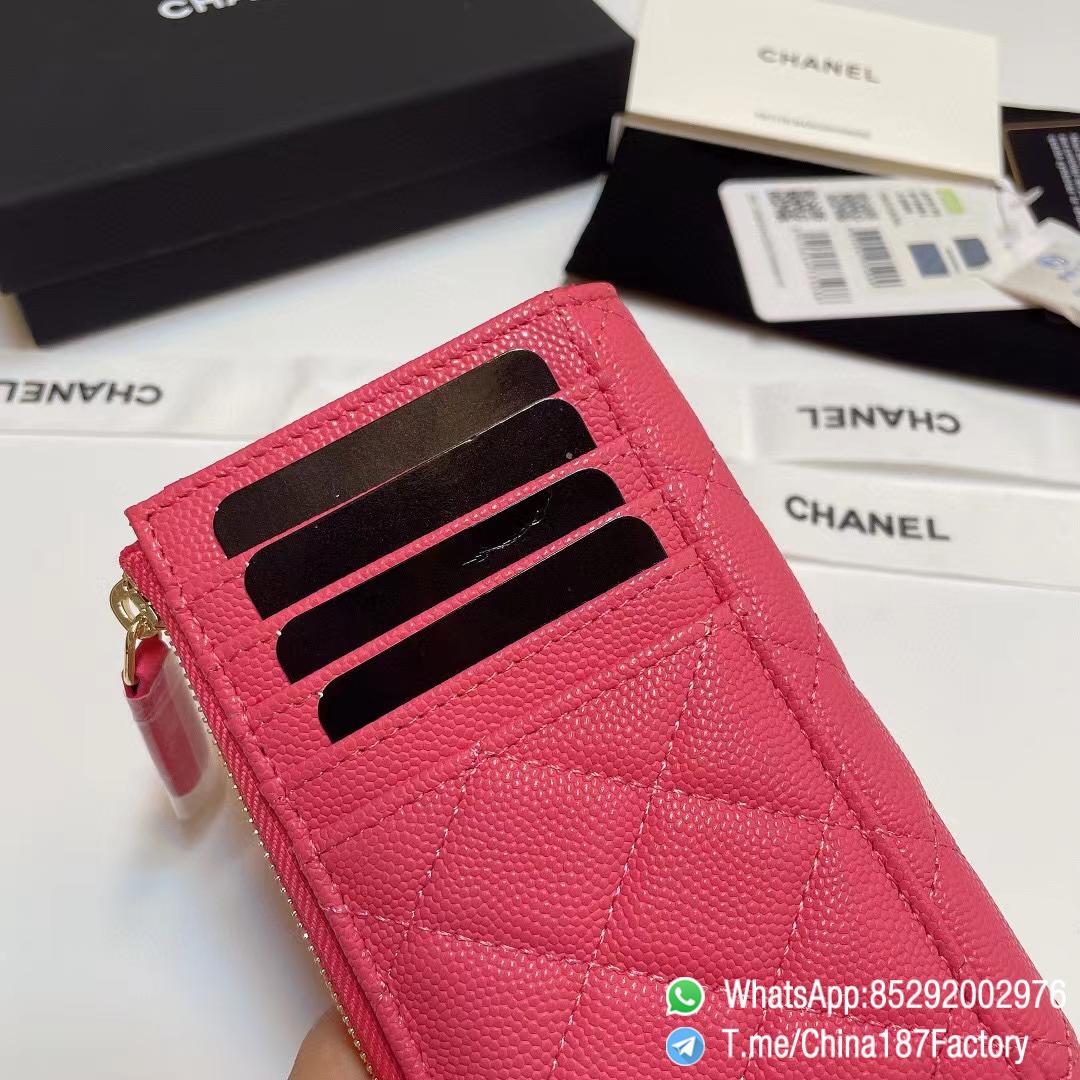 187 Factory Bags Chanel Classic Zipped Coin Purse with Card Slots Rose Lipstick Grained Shiny Lambskin Gold Tone Metal 06 187 Factory Bags Chanel Classic Zipped Coin Purse with Card Slots Rose Lipstick Grained Shiny Lambskin Gold Tone Metal 06
