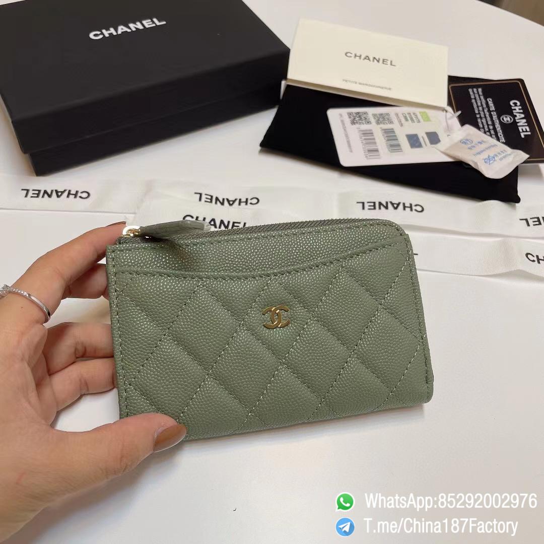 187 Factory Bags Chanel Classic Zipped Coin Purse with Card Slots Vert Benghal Green Grained Shiny Lambskin Gold Tone Metal 01 187 Factory Bags Chanel Classic Zipped Coin Purse with Card Slots Vert Benghal Green Grained Shiny Lambskin Gold Tone Metal 01