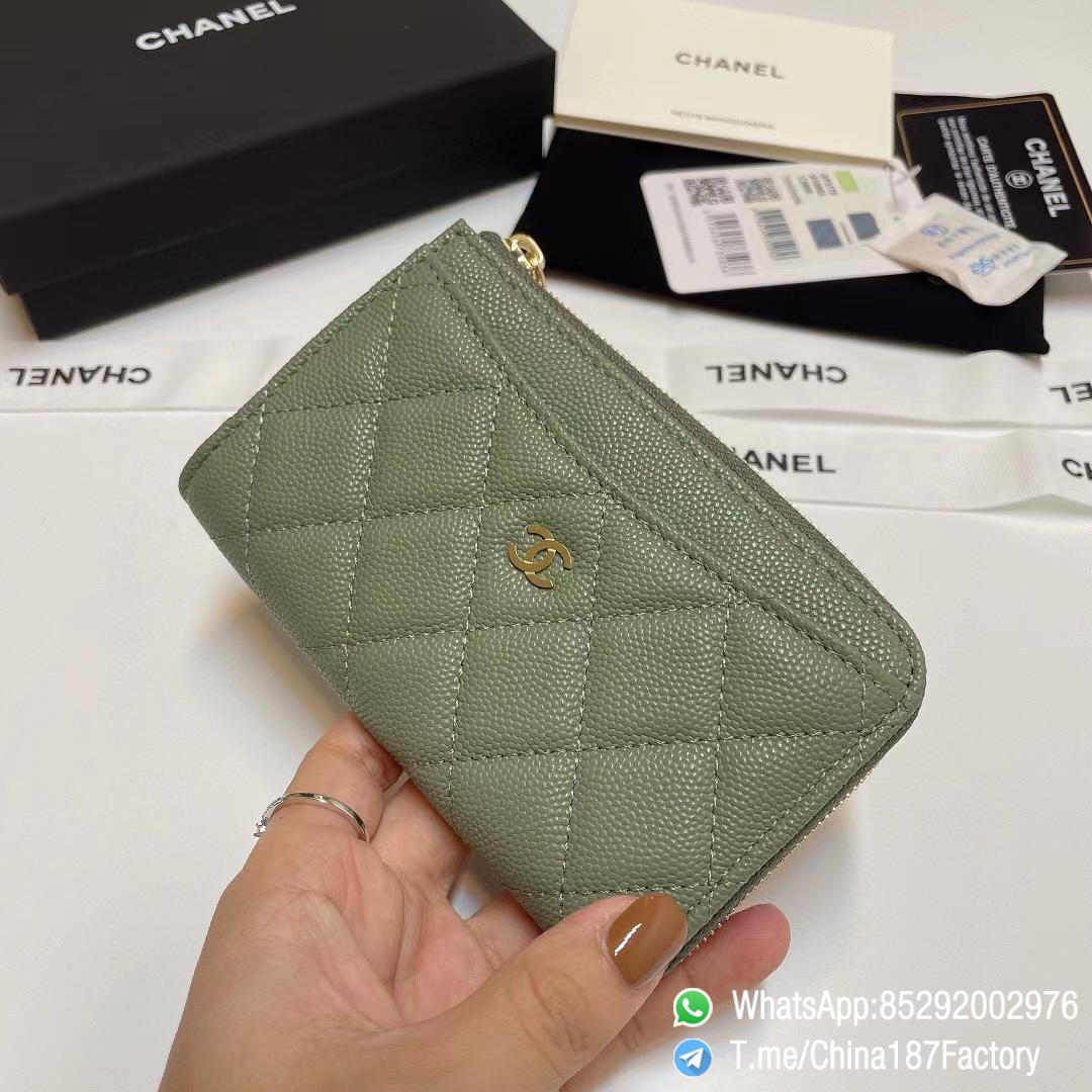 187 Factory Bags Chanel Classic Zipped Coin Purse with Card Slots Vert Benghal Green Grained Shiny Lambskin Gold Tone Metal 02 187 Factory Bags Chanel Classic Zipped Coin Purse with Card Slots Vert Benghal Green Grained Shiny Lambskin Gold Tone Metal 02