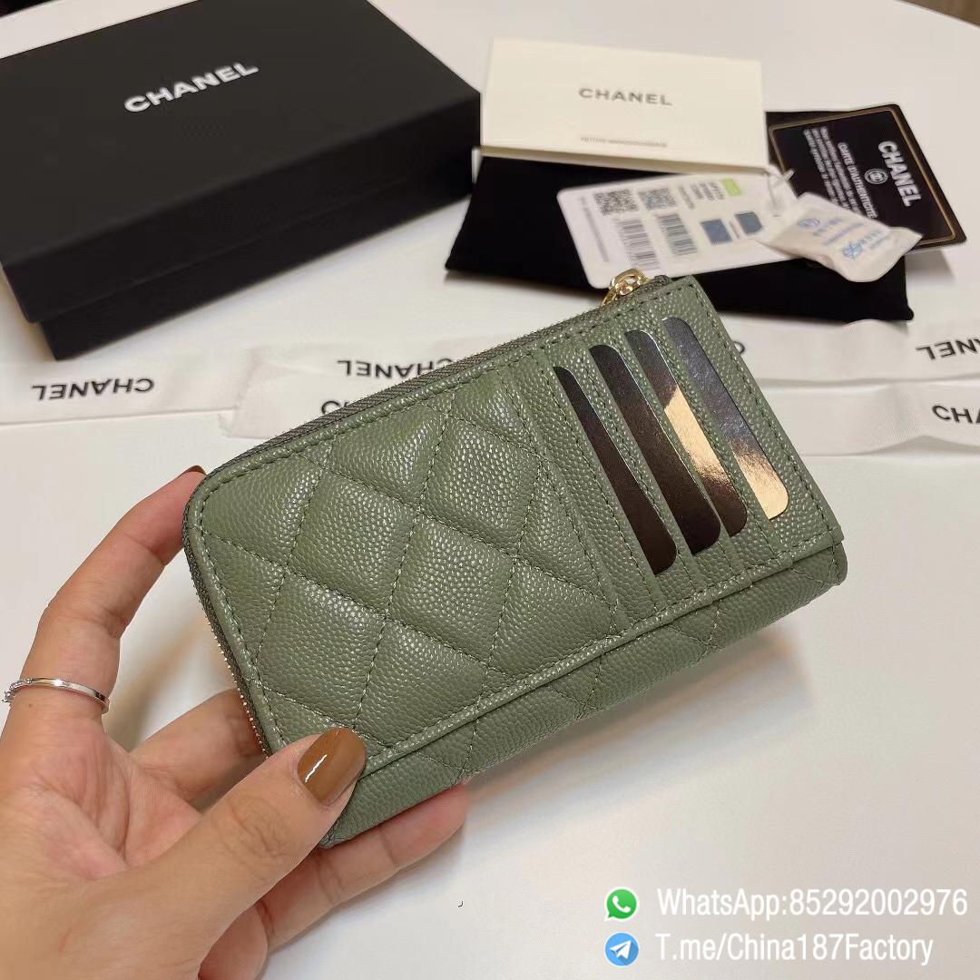 187 Factory Bags Chanel Classic Zipped Coin Purse with Card Slots Vert Benghal Green Grained Shiny Lambskin Gold Tone Metal 04 187 Factory Bags Chanel Classic Zipped Coin Purse with Card Slots Vert Benghal Green Grained Shiny Lambskin Gold Tone Metal 04