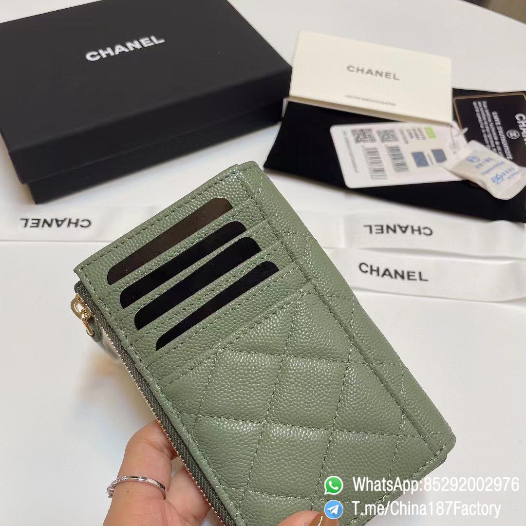 187 Factory Bags Chanel Classic Zipped Coin Purse with Card Slots Vert Benghal Green Grained Shiny Lambskin Gold Tone Metal 06 187 Factory Bags Chanel Classic Zipped Coin Purse with Card Slots Vert Benghal Green Grained Shiny Lambskin Gold Tone Metal 06