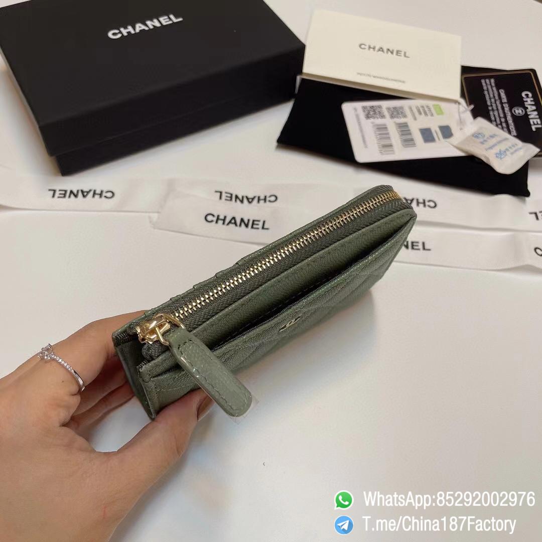 187 Factory Bags Chanel Classic Zipped Coin Purse with Card Slots Vert Benghal Green Grained Shiny Lambskin Gold Tone Metal 07 187 Factory Bags Chanel Classic Zipped Coin Purse with Card Slots Vert Benghal Green Grained Shiny Lambskin Gold Tone Metal 07