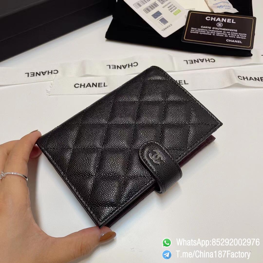 187 Factory Bags Chanel Multifunctional Passport Holder Black Grained Shiny Lambskin Silver Tone Metal 02 187 Factory Bags Chanel Multifunctional Passport Holder Black Grained Shiny Lambskin Silver Tone Metal 02