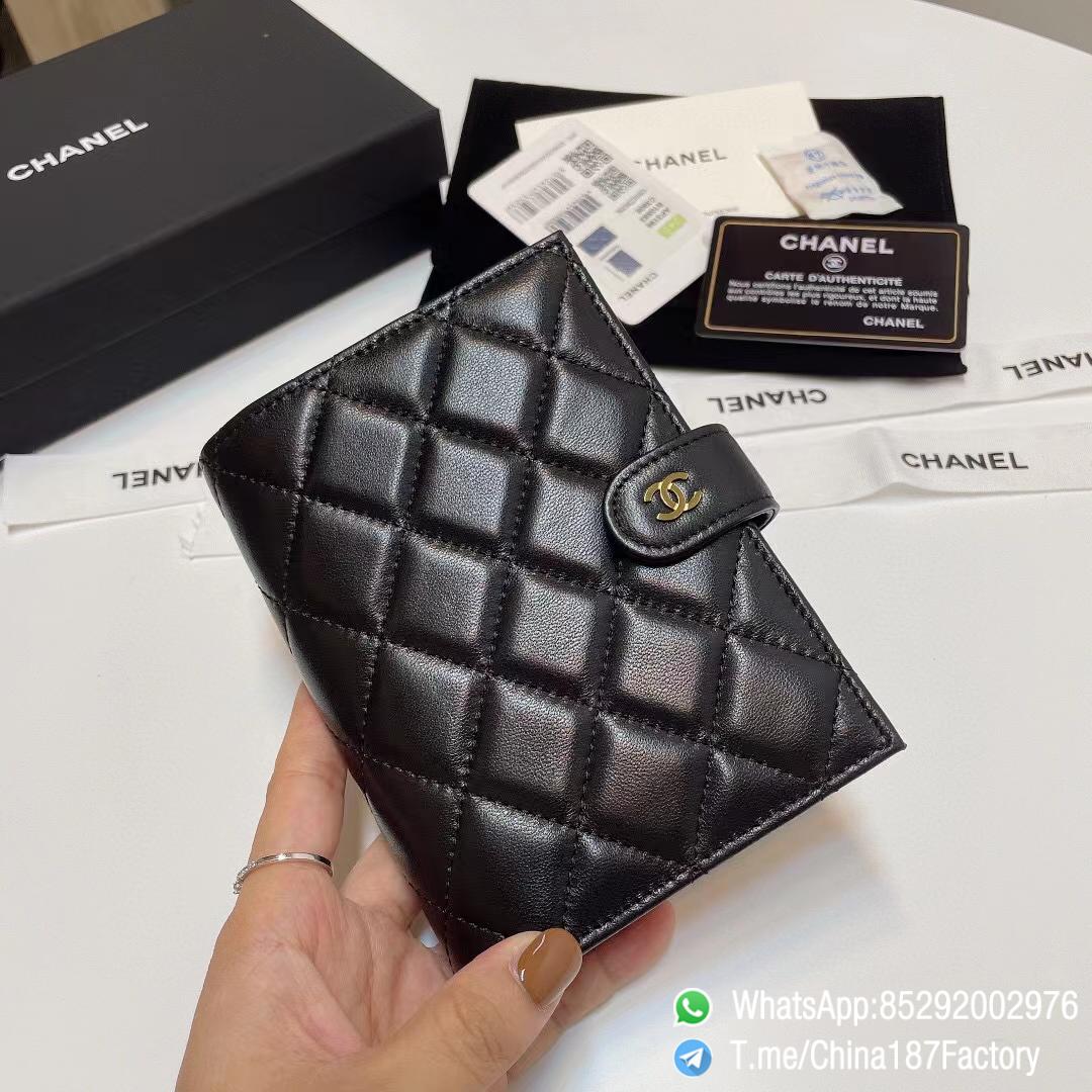 187 Factory Bags Chanel Multifunctional Passport Holder Black Shiny Lambskin Gold Tone Metal 01 187 Factory Bags Chanel Multifunctional Passport Holder Black Shiny Lambskin Gold Tone Metal 01