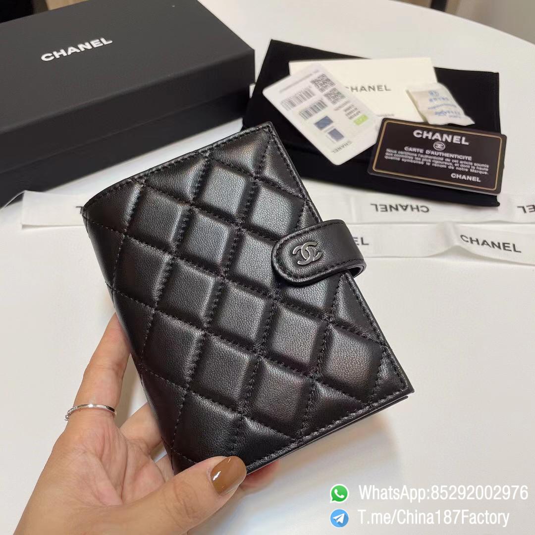 187 Factory Bags Chanel Multifunctional Passport Holder Black Shiny Lambskin Silver Tone Metal 01 187 Factory Bags Chanel Multifunctional Passport Holder Black Shiny Lambskin Silver Tone Metal 01