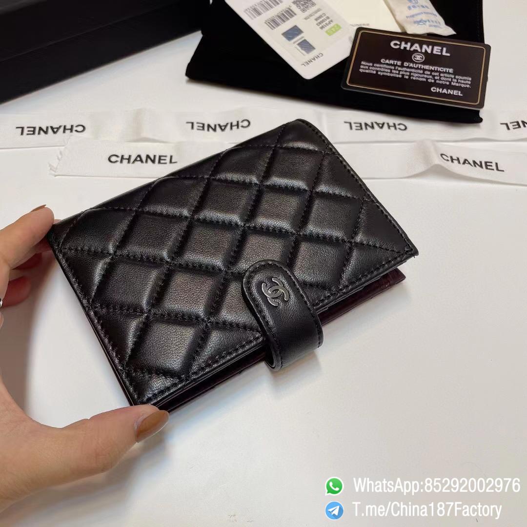 187 Factory Bags Chanel Multifunctional Passport Holder Black Shiny Lambskin Silver Tone Metal 02 187 Factory Bags Chanel Multifunctional Passport Holder Black Shiny Lambskin Silver Tone Metal 02