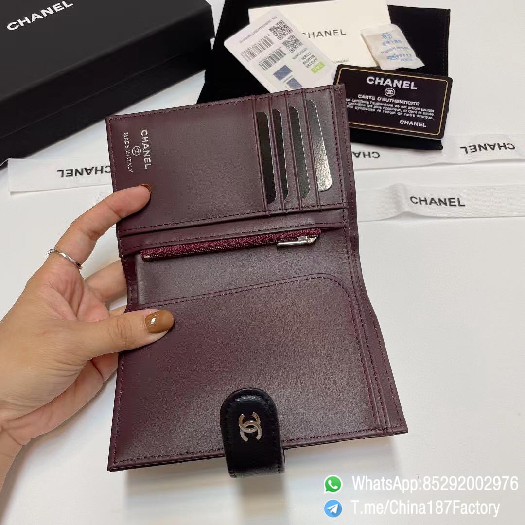 187 Factory Bags Chanel Multifunctional Passport Holder Black Shiny Lambskin Silver Tone Metal 08 187 Factory Bags Chanel Multifunctional Passport Holder Black Shiny Lambskin Silver Tone Metal 08