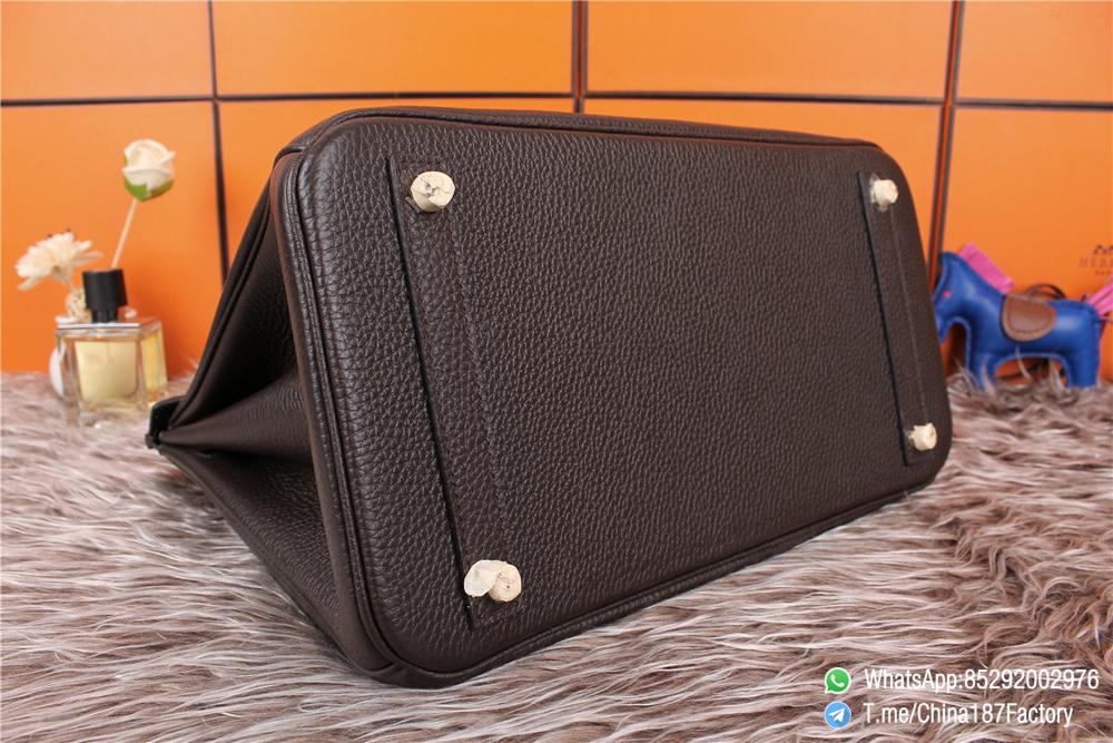 187 Factory Bag 35cm Birkin Litchi Textures Brown color Gold hardware 004 187 Factory Bag 35cm Birkin Litchi Textures Brown color Gold hardware 004