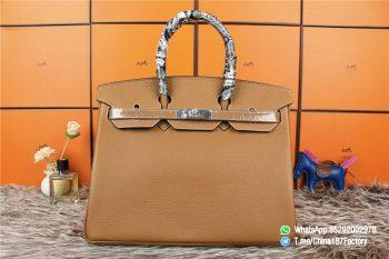 187 Factory Bag Birkin 35 Brown Caramel 57 Silver hardware 01