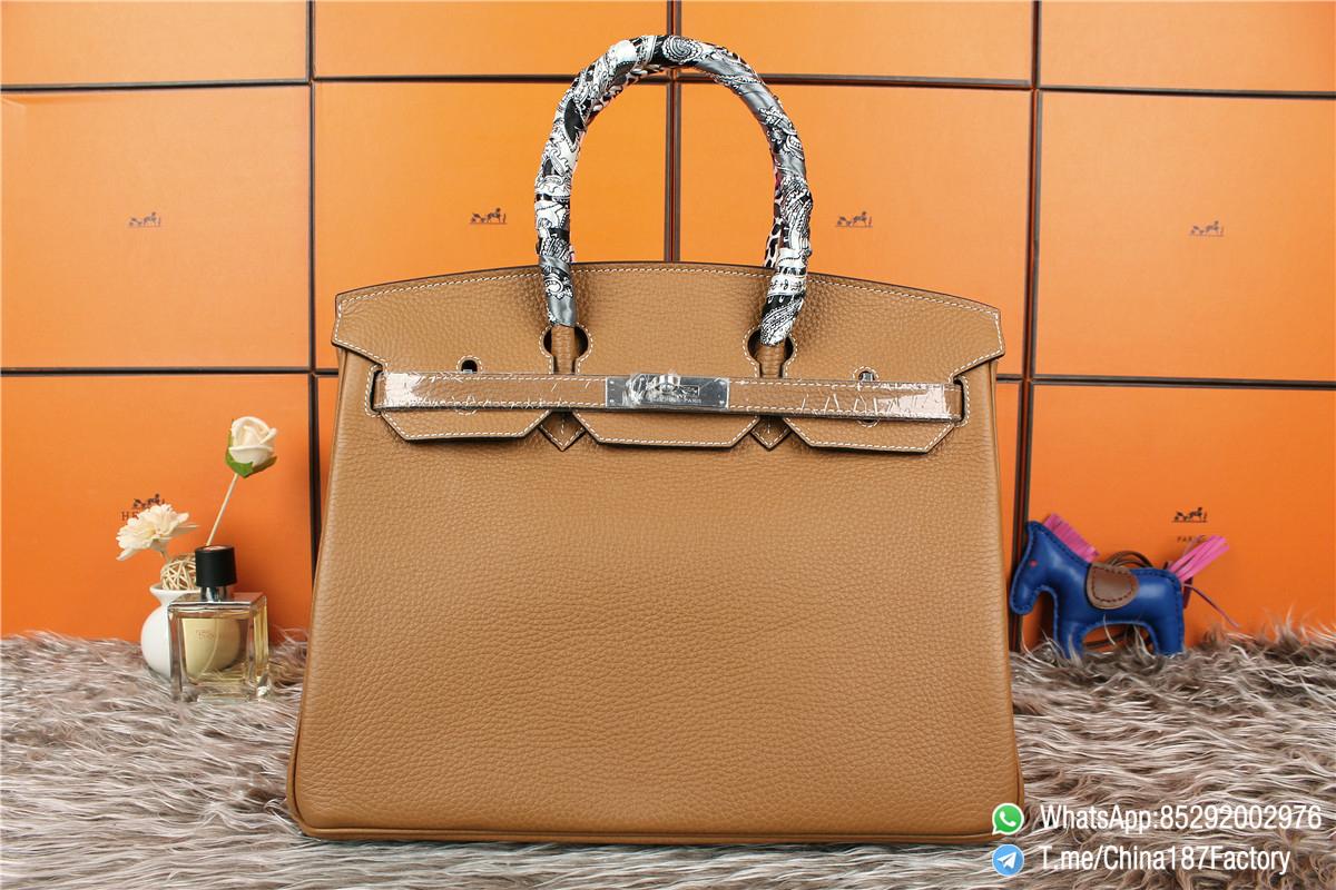 187 Factory Bag Birkin 35 Brown Caramel 57 Silver hardware 01 187 Factory Bag Birkin 35 Brown Caramel 57 Silver hardware 01