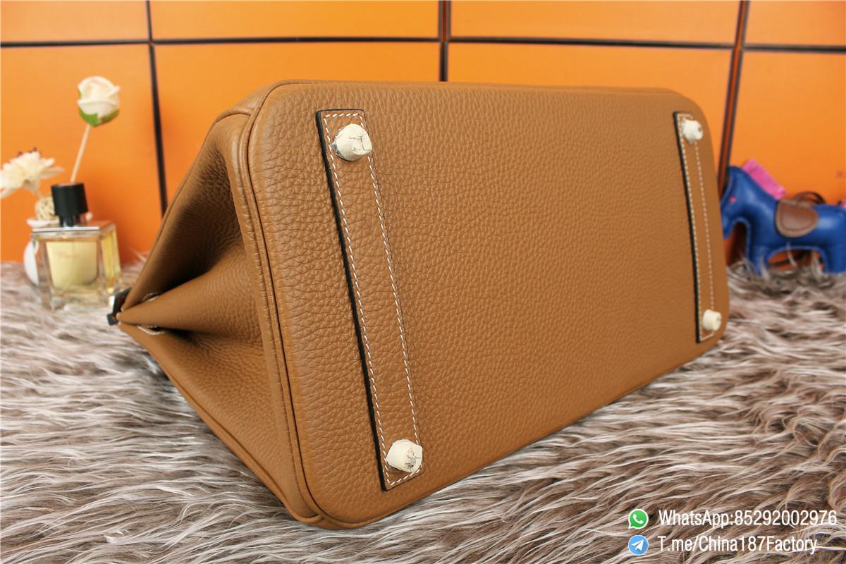 187 Factory Bag Birkin 35 Brown Caramel 57 Silver hardware 04 187 Factory Bag Birkin 35 Brown Caramel 57 Silver hardware 04