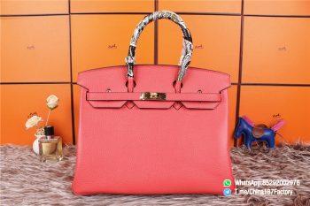 187 Factory Bag Birkin 35 Pink Flamingo I5 Gold Hardware 01