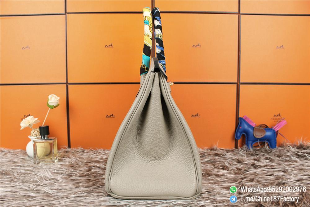 187 factory Bag 35cm Birkin Litchi Textures Beige Color Gold hardware 003 187 factory Bag 35cm Birkin Litchi Textures Beige Color Gold hardware 003