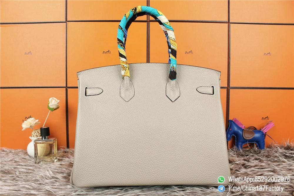 187 factory Bag 35cm Birkin Litchi Textures Beige Color Gold hardware 004 187 factory Bag 35cm Birkin Litchi Textures Beige Color Gold hardware 004