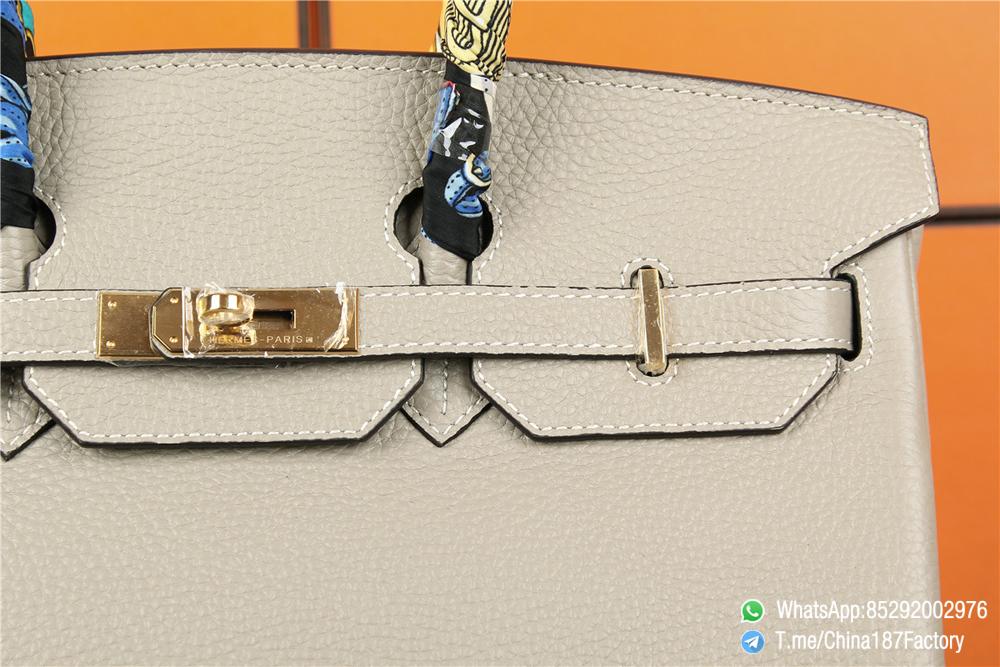 187 factory Bag 35cm Birkin Litchi Textures Beige Color Gold hardware 006 187 factory Bag 35cm Birkin Litchi Textures Beige Color Gold hardware 006